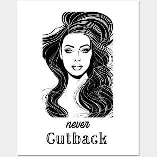 never cutback, surf girl vibes, v1 Posters and Art